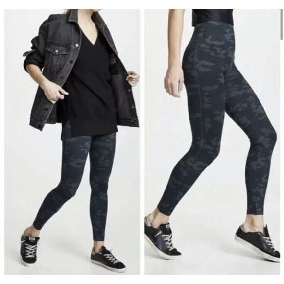 SPANX Camo High Waist Seamless Essential Leggings Slimming Athleisure Small z11 - Picture 2 of 6